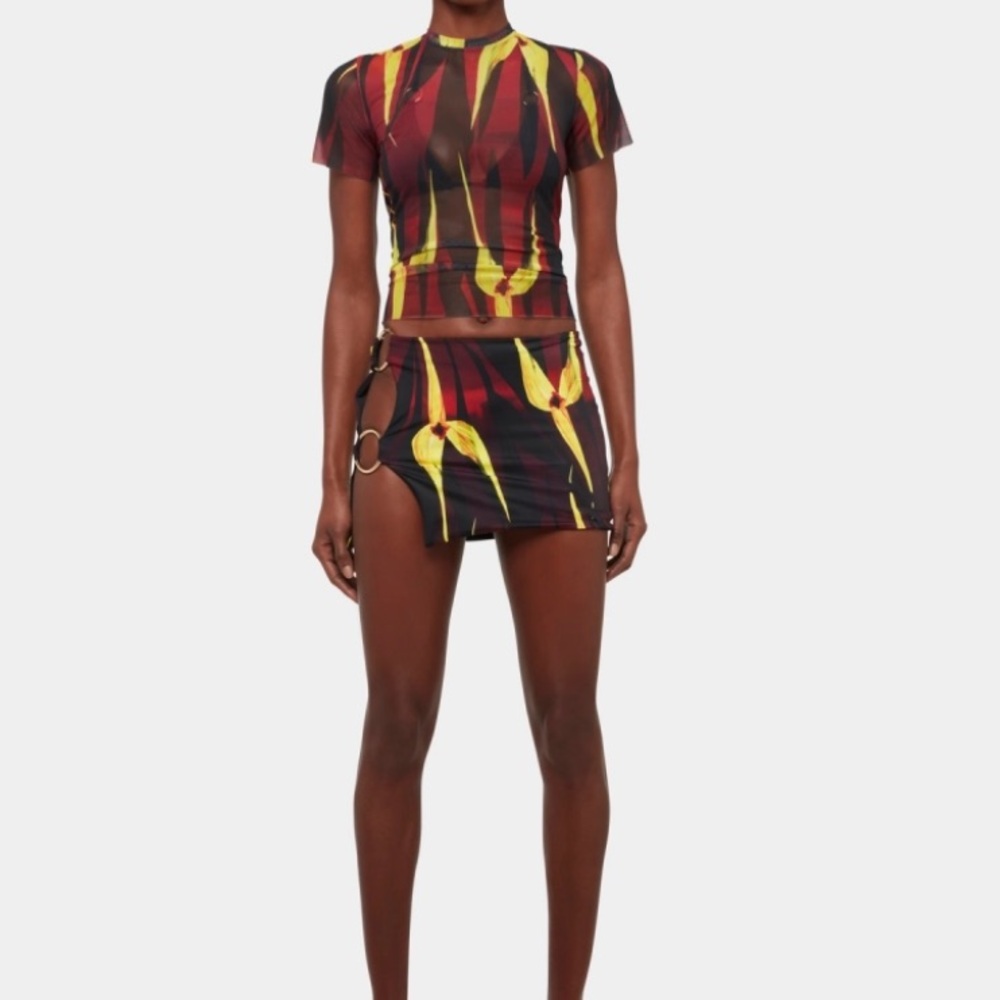 Louisa Ballou Double Ring Skirt Size Large NWT